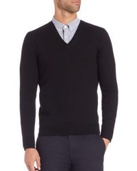 Burberry Dockley Merino Wool V Neck Sweater
