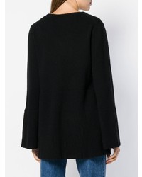 Hemisphere Flared Sleeve V Neck Sweater