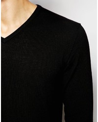 Selected Homme 100% Merino Wool V Neck Knitted Sweater