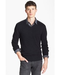 John Varvatos Star USA V Neck Sweater Black Medium