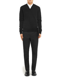 Givenchy Knitted Cotton V Neck Sweater