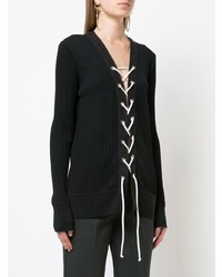 Derek Lam Long Sleeve Sweater With Lacing Detail