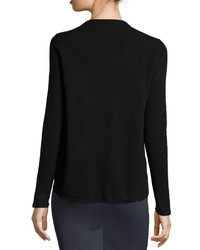 Nicole Miller Long Sleeve V Neck Cashmere Sweater