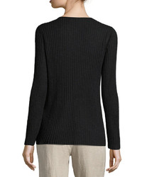 Eileen Fisher Long Sleeve V Neck Ribbed Tunic