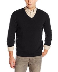 Perry Ellis Long Sleeve Winter Cotton V Neck Sweater