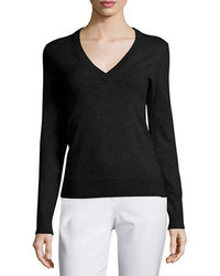 Michael Kors Michl Kors Collection V Neck Slash Back Cashmere Sweater