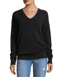 Frame Oversized V Neck Long Sleeve Cashmere Sweater