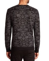 John Varvatos Patterned Long Sleeve Sweater