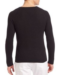 Emporio Armani Ribbed Silk Cotton Sweater