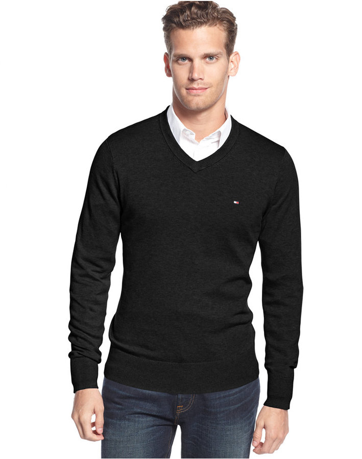 tommy hilfiger black sweater