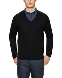 Silk Cashmere V Neck Sweater
