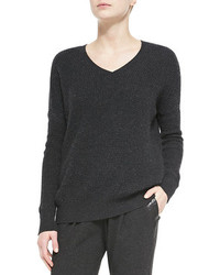 Vince Thermal Double V Neck Sweater