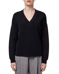 Topshop Boutique Topshop Boutique Ribbed V Neck Sweater Size 4 Us Black