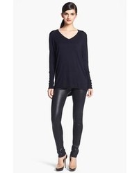 Trouve V Neck Highlow Sweater Black Small