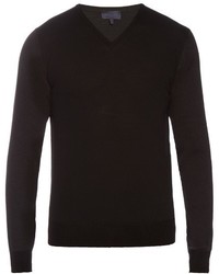 Lanvin V Neck Long Sleeved Wool Sweater
