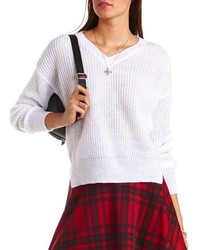Charlotte Russe V Neck Pullover Sweater