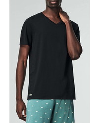 Lacoste 3 Pack Slim Fit Essentials V Neck T Shirts