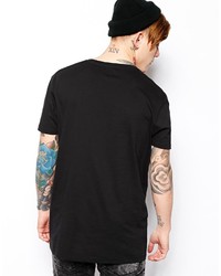Asos Brand Longline T Shirt With V Neck And Skater Fit