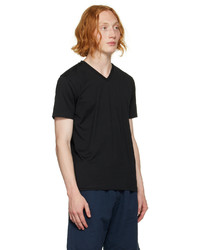 Sunspel Black Cotton T Shirt
