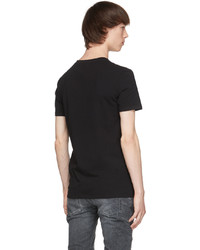 Balmain Black V Neck T Shirt