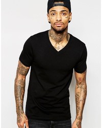 Asos Brand Fitted Fit T Shirt With V Neck And Stretch