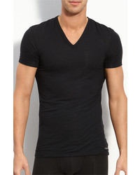 Calvin Klein U5563 V Neck Micromodal T Shirt Black Small