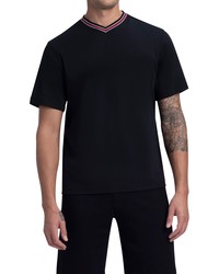 Bugatchi Comfort V Neck Cotton T Shirt In Black At Nordstrom