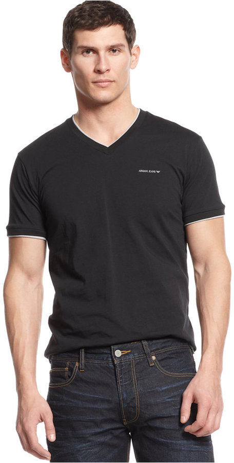 Jeans Double Layer V Neck T $65 | Macy's | Lookastic
