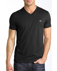 Lacoste V Neck Pima Cotton T Shirt Black 5x