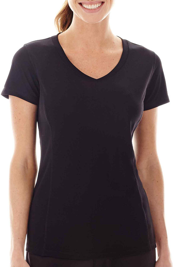 JDEFEG Womens Tops Womens Too Women's Slim V Neck Stitching Long Sleeved  Short Style Base T Shirt Women Small Shirt T Shirts for Women Dark Gray M