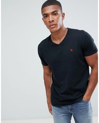 Abercrombie & Fitch Pop Icon V Neck T Shirt In Black