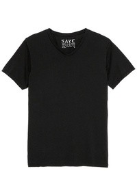Save Khaki Short Sleeve V Neck T Shirt