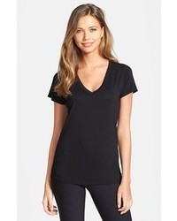 Solow V Neck Tee Black X Small
