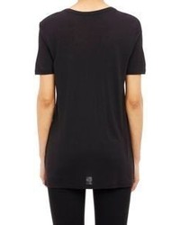 Alexander Wang T By Single Pocket V Neck T Shirt Black