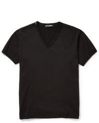 Dolce & Gabbana V Neck Cotton Jersey T Shirt