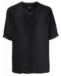 Giorgio Armani V Neck Silk T Shirt