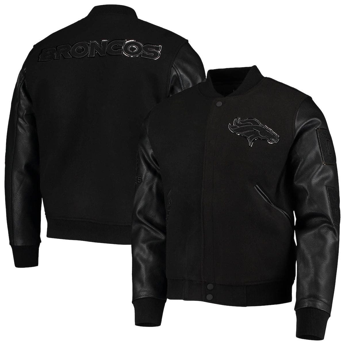 PRO STANDARD Black Denver Broncos Full Zip Varsity Jacket At Nordstrom ...