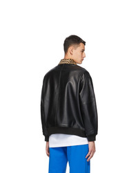 Noon Goons Black Faux Leather Fly By Jacket