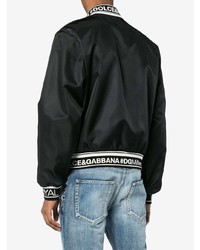 Dolce & Gabbana Black Logo Bomber Jacket