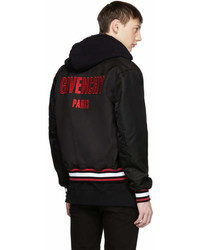 Givenchy Black Logo Varsity Jacket