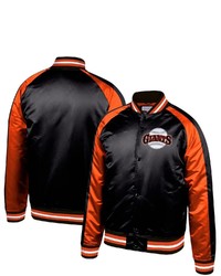 Mitchell & Ness Black San Francisco Giants Colorblocked Full Snap Raglan Jacket