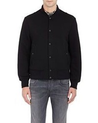 rag & bone Bonded Jersey Varsity Jacket Black