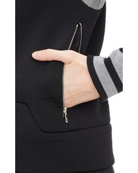 Tim Coppens Crystal Embellished Varsity Jacket Black