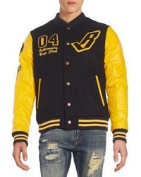 Billionaire Boys Club Leather Sleeve Varsity Jacket