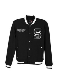 Southpole Baseball Fleece Jacket Black