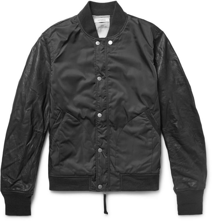 Nonnative Student Leather And Shell Varsity Jacket, $1,200 | MR 