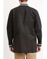 Forever 21 Varsity Striped Longline Jacket