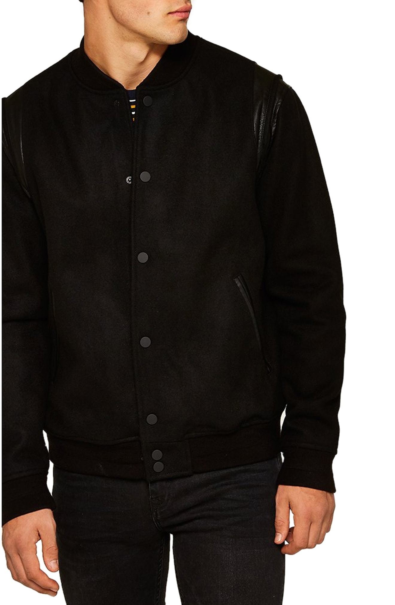 Topman Wool Blend Varsity Jacket, $83 | Nordstrom | Lookastic