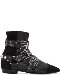 Isabel Marant Black Rolling Eyelet Boots