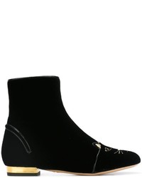 Charlotte Olympia Puss In Boots Ankle Boots